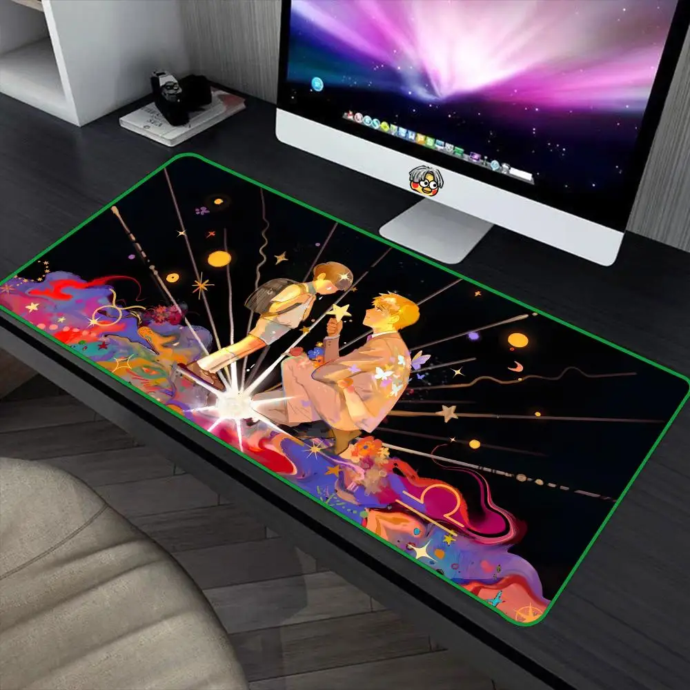 Cool M-Mob P-Psycho 100 Mouse Pad 90x40cm Green Colorful Lock Edge Pure Natural Rubber Desktop Anti slip Large Mouse Pad