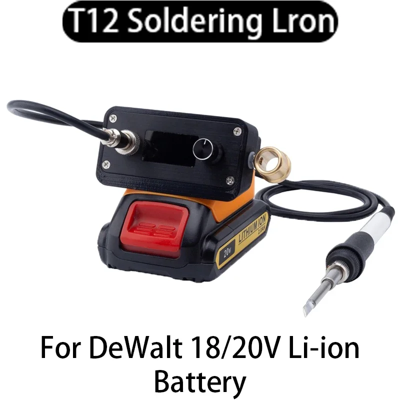 

OLED T12 electric soldering iron for DeWalt 18/20V Li-ion battery DIY electric digital soldering station repair wire welding