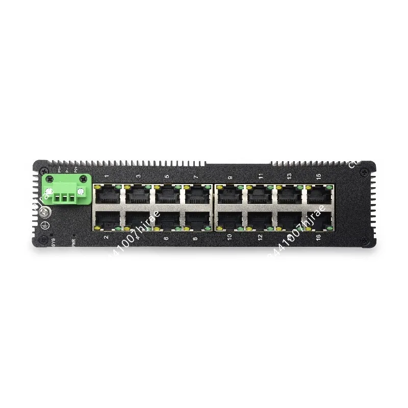 Industrial 16-port Gigabit Switch with 10/100/1000M auto speed, VLAN function, full & half duplexcommunicationforsecuritysystems