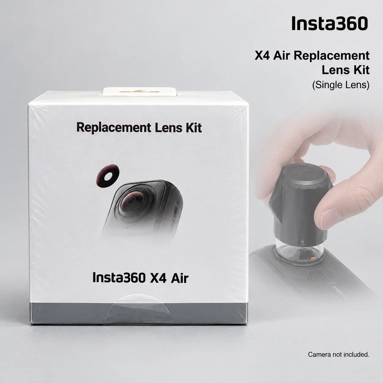 Insta360 X4 Air Replaceable Lens 1PCS High Clarity Optical Glass Repair Kit with Cleaning Tools