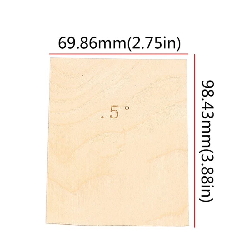 G92F 3Pcs Solid Maple Plate Protections 0.25, 0.5, 1 Degree Thickness Guitar Neck Shims for Guitar Player Repairment