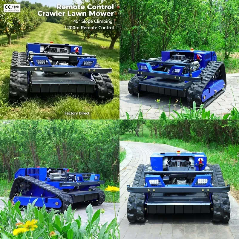 Crawler Type Remote Mower Agricultural Slip Climbing Park Community Greening Orchard Weeder Lawn