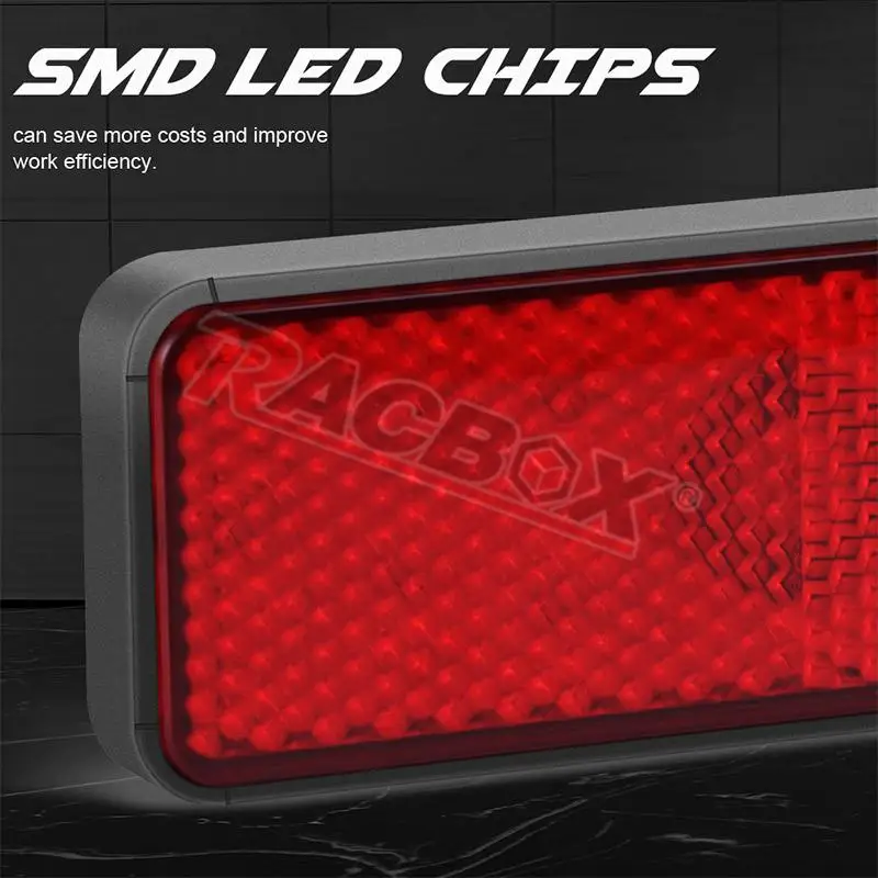 3528 SMD Taillight 12V High Low Red Rear Brake Lamp 24 LED Bumper Side Marker Reflector Light Universal For Moto Truck Van Lorry