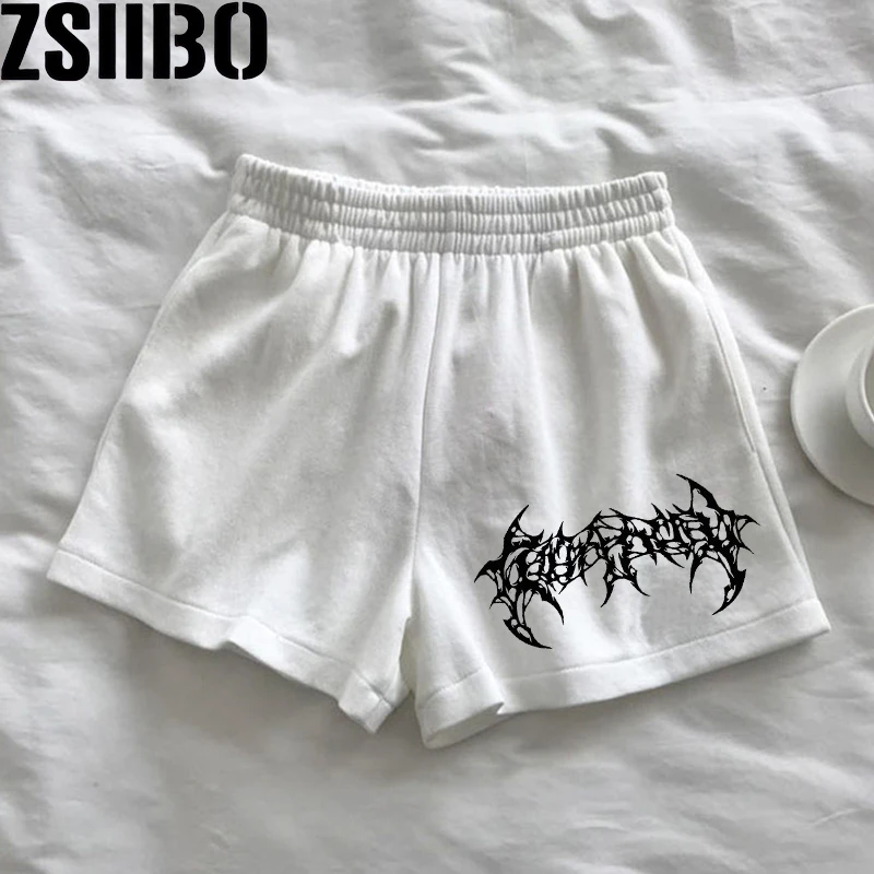print casual women's fitness belt tight stretch shorts shorts women New All-match shorts summer casual women's loose butterfly ﻿
