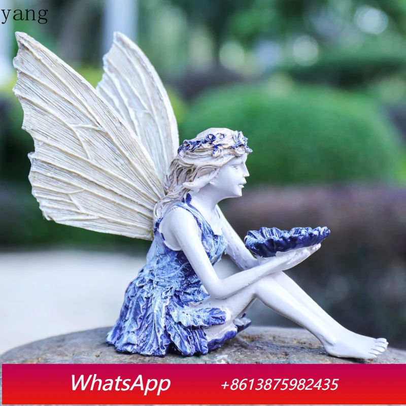 

CX Outdoor Sunflower Fairy Ornament Statue Resin Craft Ornament