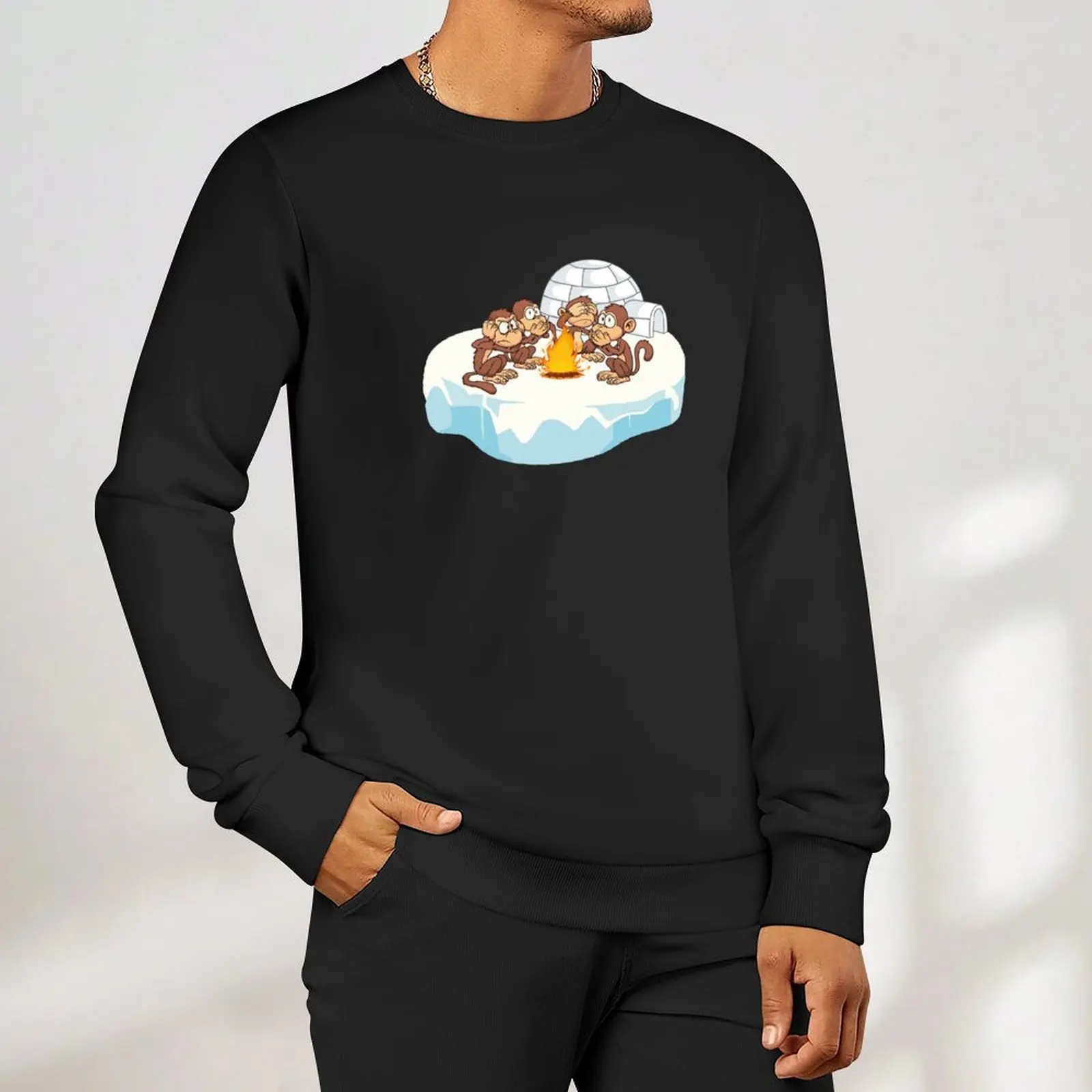 เสื้อสเวตเตอร์อาร์ติค แมงกุฎ สำหรับผู้ชาย เสื้อผ้าฤดูใบไม้ร่วง เสื้อผ้าฤดูหนาว เสื้อกันหนาวผู้ชาย สไตล์เกาหลี เสื้อผ้าฤดูหนาว เสื้อสเวตเตอร์ผู้ชาย