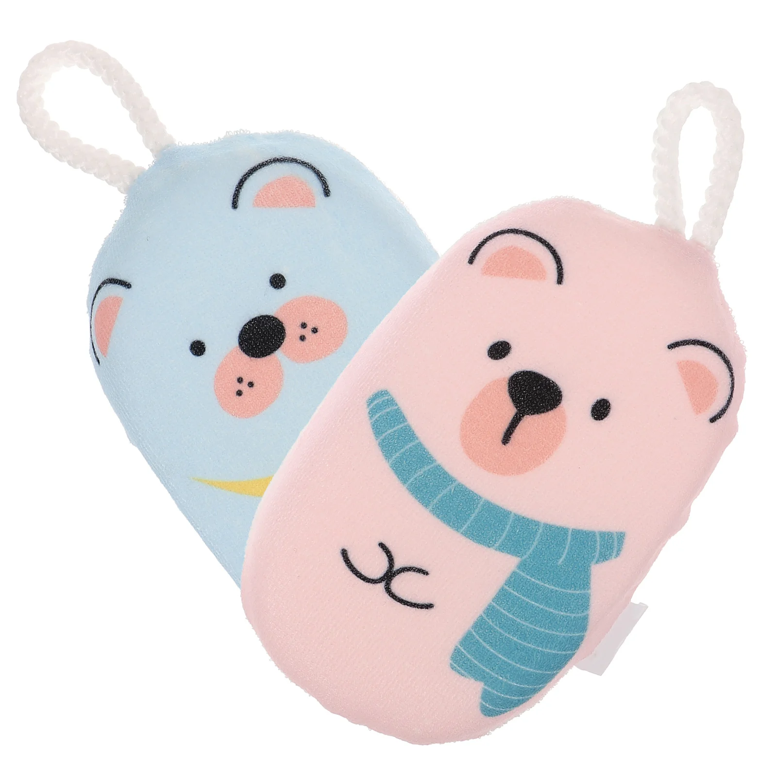 

2Pcs Baby Bear Bath Sponge for Children Scrubber Newborn Body Cleansing Toy Small Size Lightweight Bathing Sponges