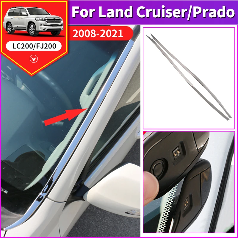 

2012-2021 For Toyota Land Cruiser 200 LC200 Modification Accessories Front Windshield Glass Highlight Strip Window Decoration