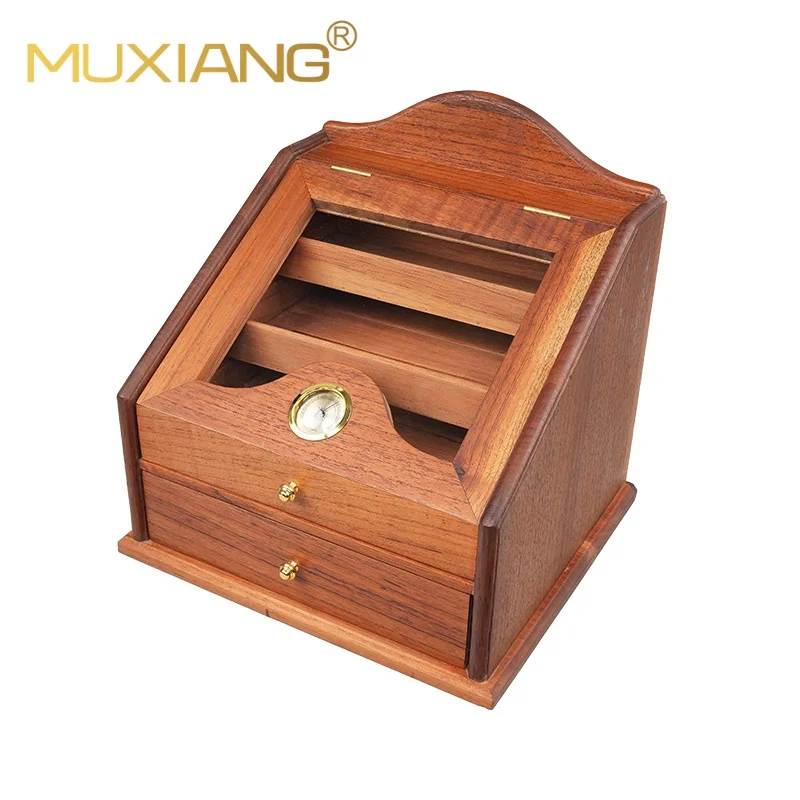 MUXIANG Spanish Cedar Wood Cigar Humidor Large Capacity Desktop Storage Box Smoking Accessory Gift For Cigar Lovers