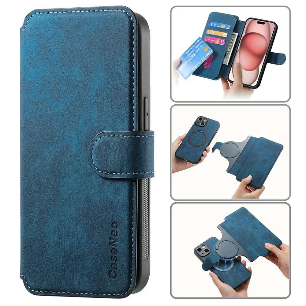 

Magnetic Detachable 2 IN 1 Wallet Case for Xiaomi Poco X7 Pro F7 Ultra X3 NFC X5 X6 X4 GT M3 M4 M5S M6 F3 F4 F5 F6 5G Flip Cover
