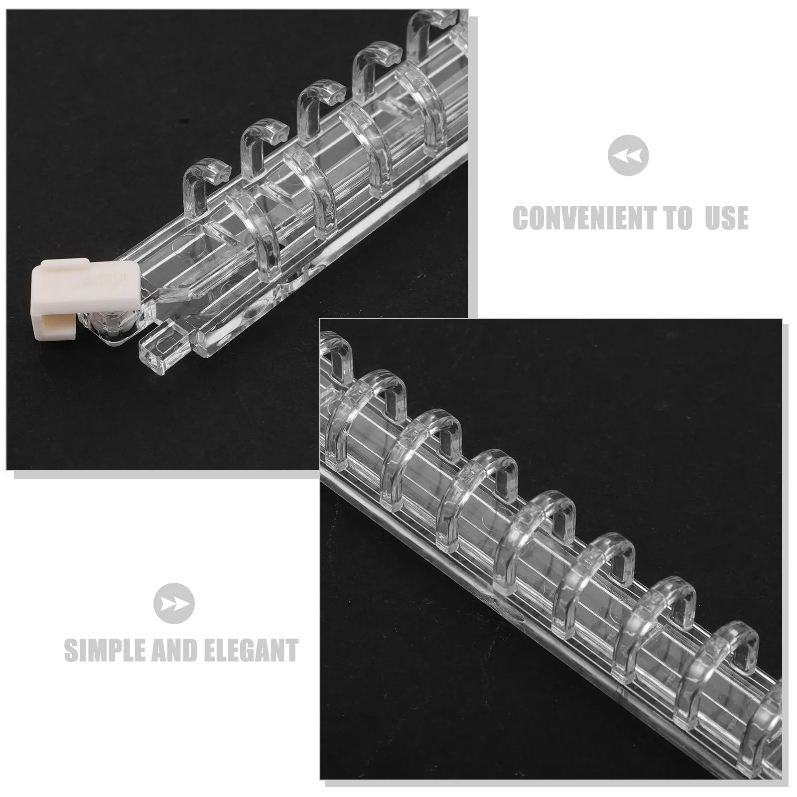 10 Stuks Transparante Losbladige Bindmiddel Ringen Plastic Binding Kammen 15Mm Diameter 10 Ringen Bindmiddel Wervelkolom Clips Notebook document