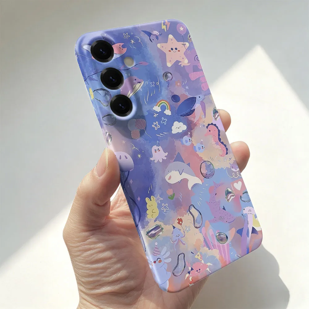 Cute Ocean Animals Case For Samsung S26 S25 S24 S23 S22 Plus S21 Ultra Edge S23 S24 S25 FE Hard PC Shockproof Phone Cover view 5
