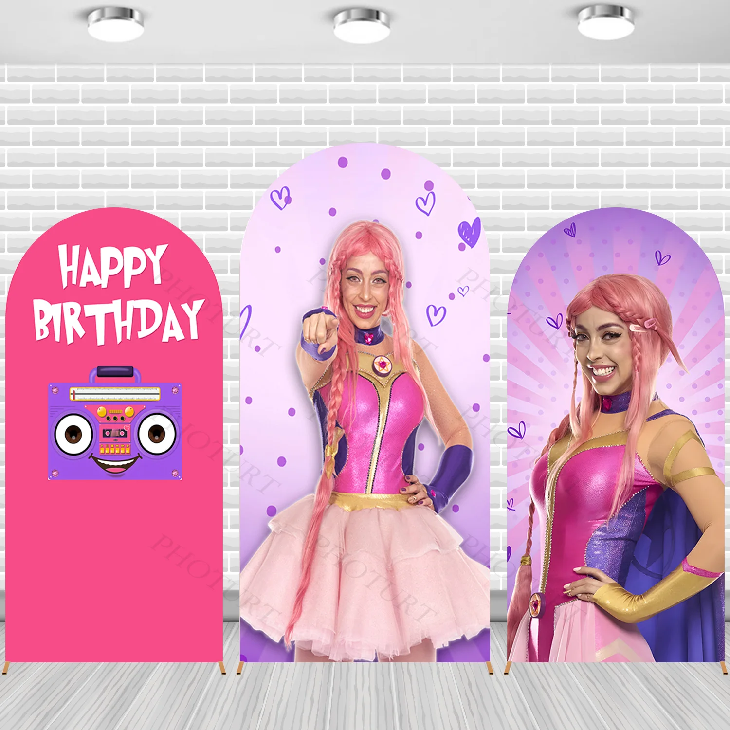 قوس Luli Pampín Cumpleaños خلفية الصبي حفلة عيد ميلاد خلفية البوليستر قوس راية التصوير الدعائم #1