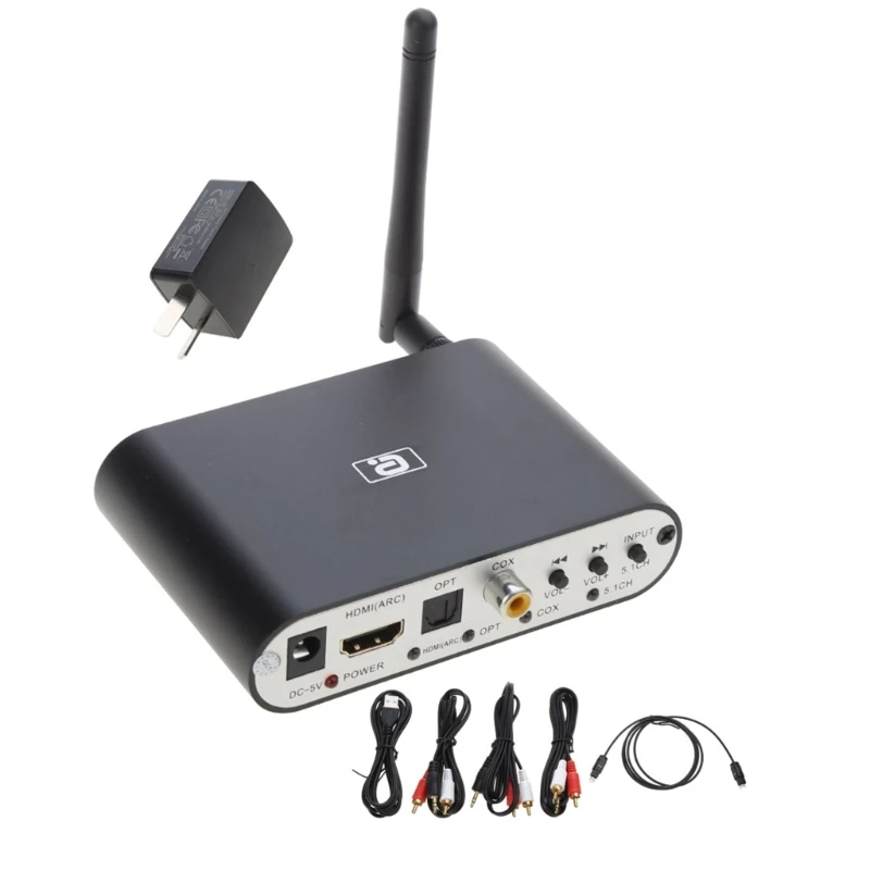 

Digital Converter 5.1CH Bluetooth-compatible AC3 5.1 Optical Coaxial Bluethooth-compatible