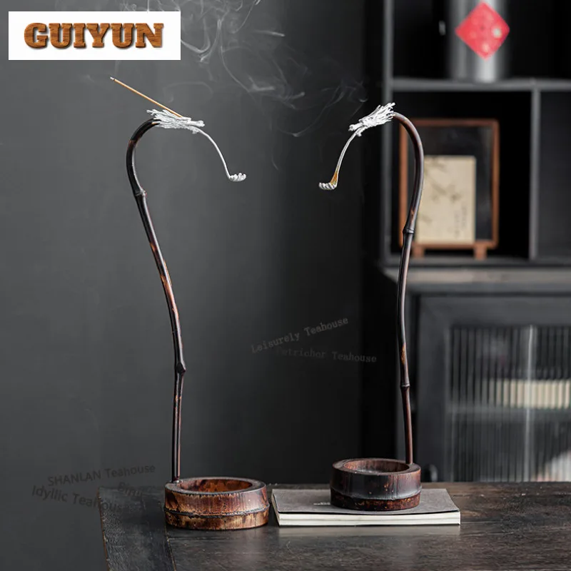 Handmade Nan Bamboo Large Lacquer Dragon Hanging Incense Holder Diffuser Incense Burners Consecrate Censer Bedroom Collection