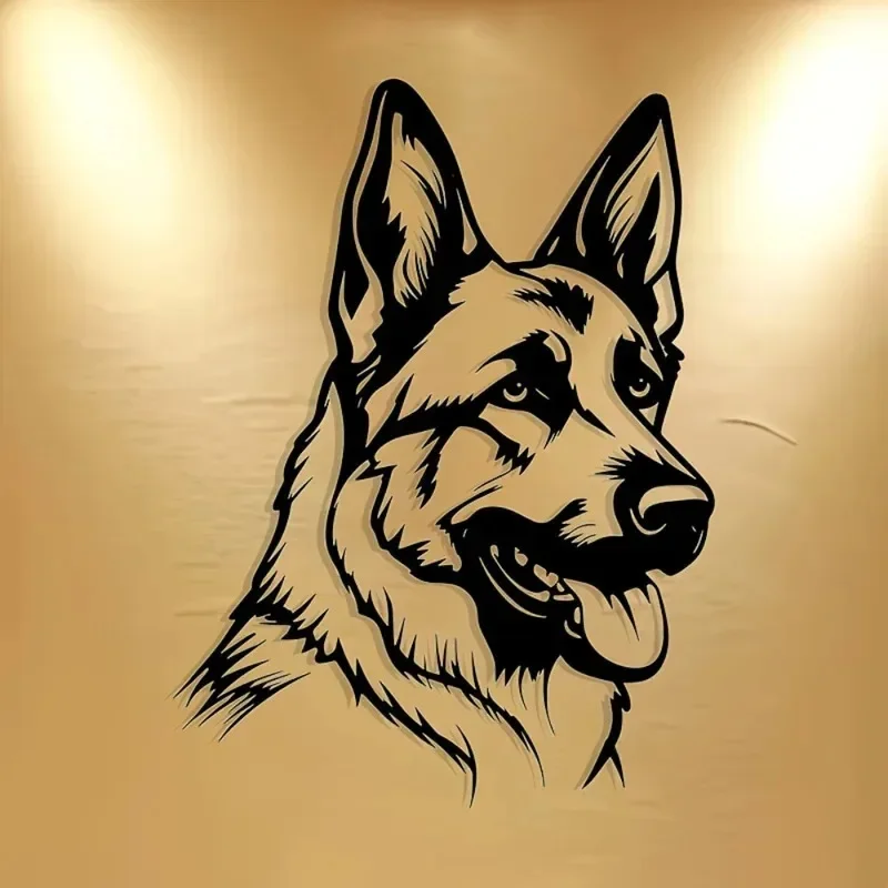 Hand-Forged K9 Wall Tactical German Shepherd Silhouette Powder-Coated Steel Police Memorial Decor for Training Centers