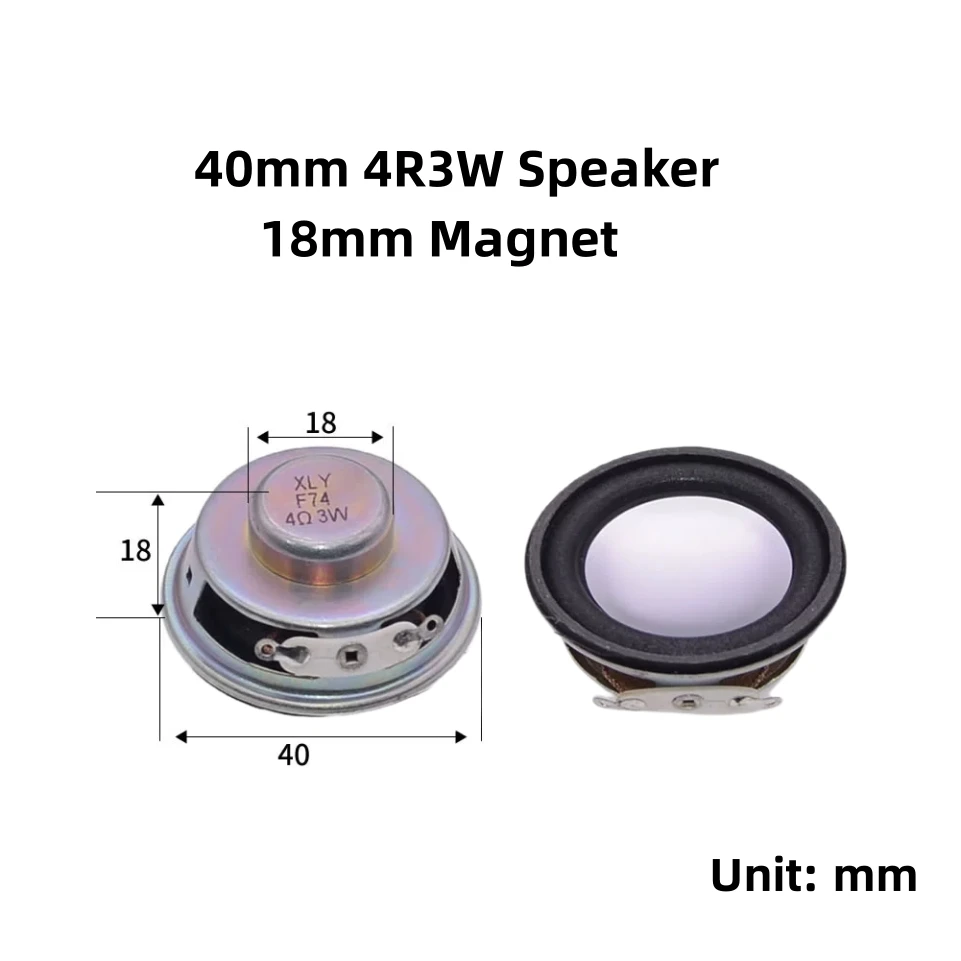 4R3W Speaker 4Ohm For Audio Amplifier Internal/External Magnetic Full-Range Sound Loudspeaker Early Education Machine/Repeater