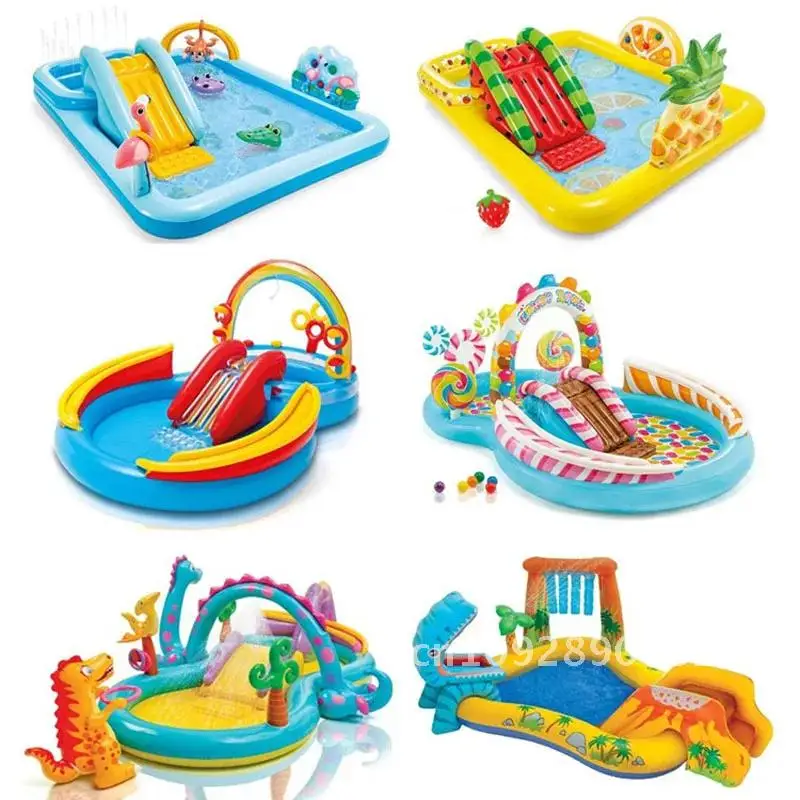 Piscina gonfiabile per bambini grandi Galleggianti Dinosaur Slide Castle piscine piscina giochi estivi giochi per bambini giochi per bambini giocattoli per bambini