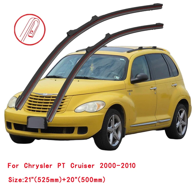 For Chrysler PT Cruiser Wagon Estate Convertible 2000 2001 2002 2005 2006 2007 2008 2010 Double Rubber Car Windshield Wipers