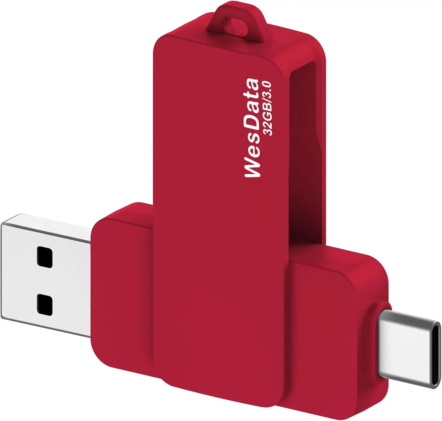 

32GB USB 3.0 Flash Drive Dual Type C & A Port for Smartphones, Laptops, MacBook, PC (Red)