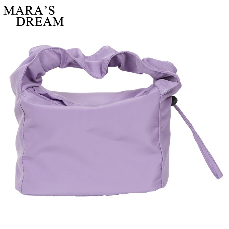 Mara\'s Dream Fashion Bags Totes Women Bag Pleated Bags Female Handbag Girl All-match Candy Colors HandBag Underarm Mini Bags