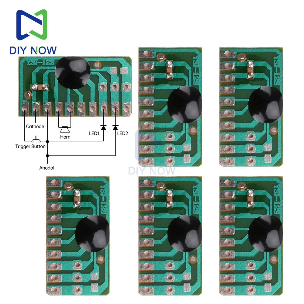 1/2/5 قطعة Dc3-5V وحدة الصوت 12 وحدة رقاقة الموسيقى الإنجليزية مع وحدة وامض Led وحدة وظيفة الصوت ميمي