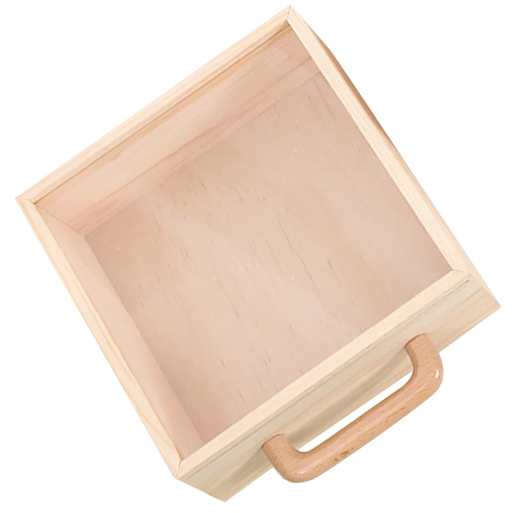 Wooden Gift Box Clear Lid Display Organizer Storage Box for Jewelry Trinkets Keepsake Rustic Storage Case Gift Display Case