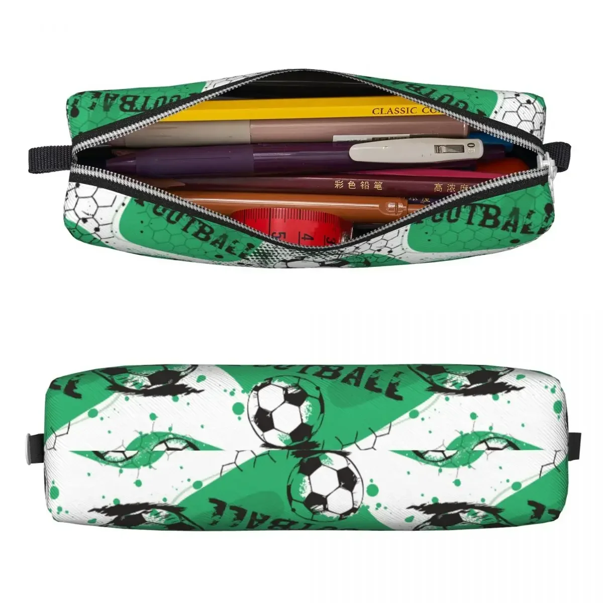 Soccer Pencil Case Fun Football Balls Sports Pen Box Bag Student Big Capacity Students School Cosmetic Pencilcases