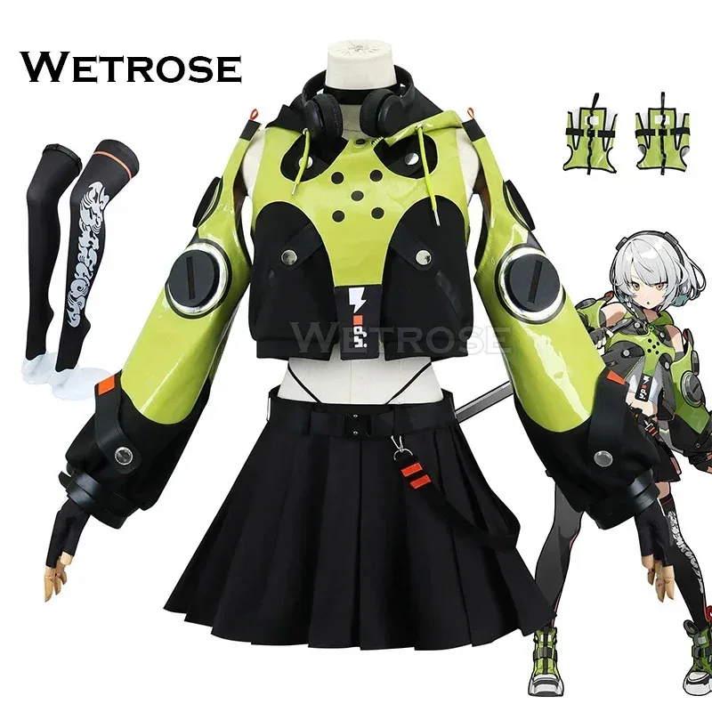 

【Wetrose】В наличии Косплей Костюм Анби Демара ZZZ Zenless Zone Zero Anby Demara Наушники Полный комплект парика Хэллоуин Рождество