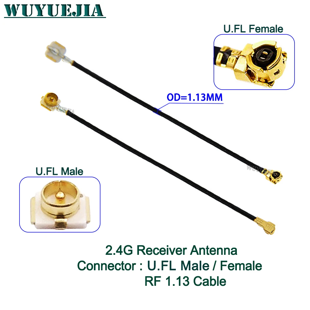 1Pcs RF1.13 Cable uFL/u.FL/MHF-1 Female to 1th Generation Male / Female For WIFI Antenna Pigtail Extension Cord RF Cable 5~60cm
