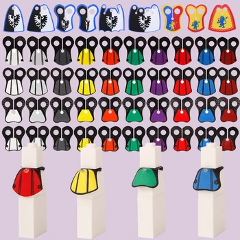 MOC-armadura de hombro militar, serie de bloques de construcción, accesorios de figuras, Castillo, Caballero, arma, capa, chaleco, película de guerra, juguetes de ladrillos, regalo