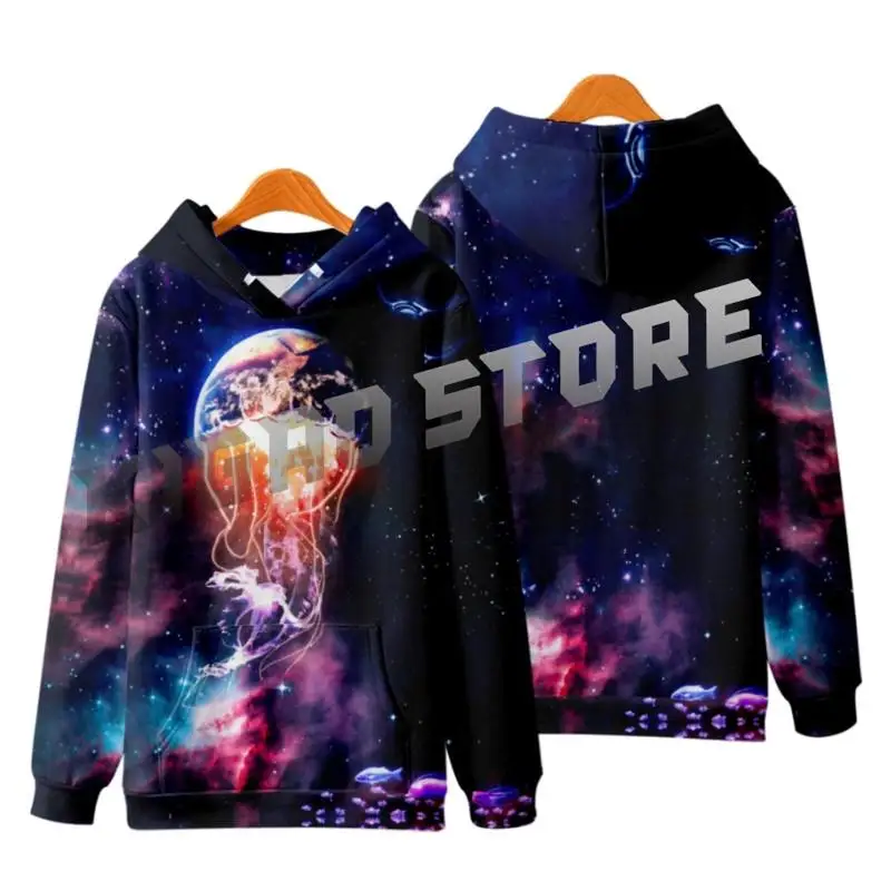 Men's Long Sleeve Hoodie Pullover Sweatshirt Spring & Fall Sea Creatures Casuals For Men/Women Outerwear Streetwear