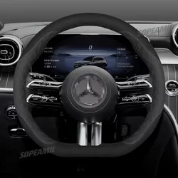 Car Steering Wheel Cover For Mercedes A B C E R V CLASS CLA GLC GLK ML SLK VITO W123 W124 W203 W204 W176 W177 W212 W213 W221 245