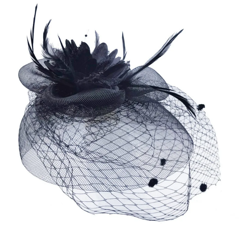 Wedding Headdress Multi Colors Fascinator Hairpin Bridal Headwear Hat Hairpin Hair Pins