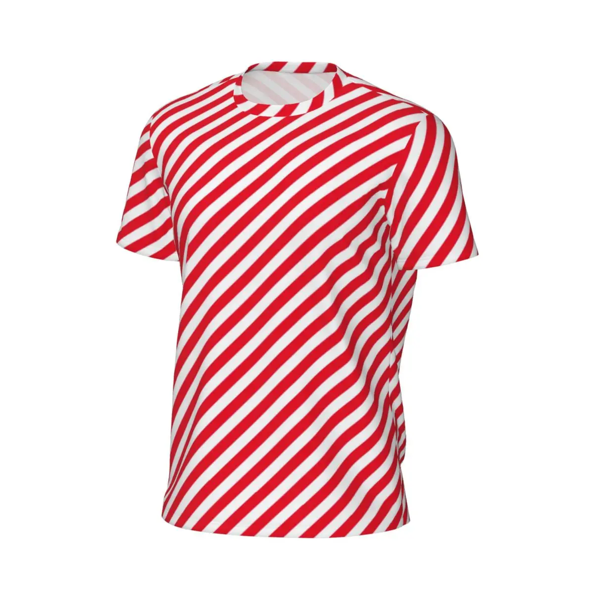 Christmas Elf Gym T Shirt Red Stripes Trending T-Shirts Mens Y2K Casual Tee Shirt Beach Short Sleeve Graphic Tops