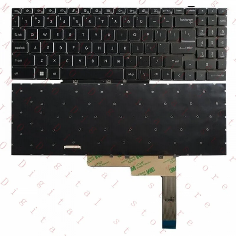 RY  Per-Key Backlit US Keyboard for MSI Creator Z16HX B12UDT/B13VET/B13VGT(MS-15G2)
