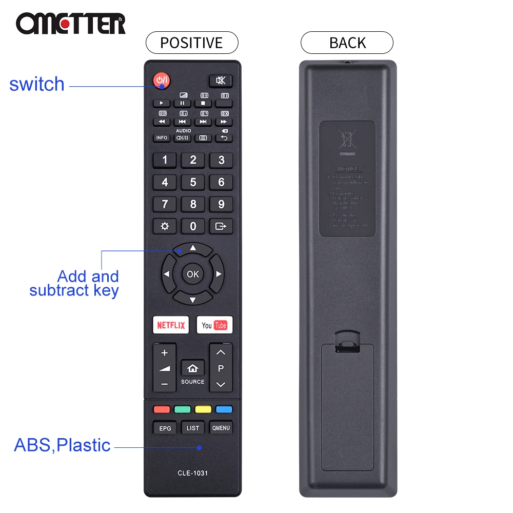 Novo CLE-1031 para hitachi smart tv controle remoto cle 1031