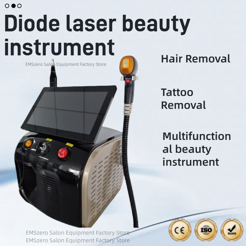 

Soprano 4000W Laser New Black Ice Platinum Cooling System Skin Care 808nm Diode Laser Hair Removal Machine 4 Wavelengths