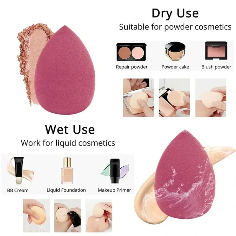 4 pçs/set Maquiagem Esponja Liquidificador Beleza Ovo Cosméticos Puff Fundação Esponjas Pó Puffs Mulheres Maquiagem Acessórios