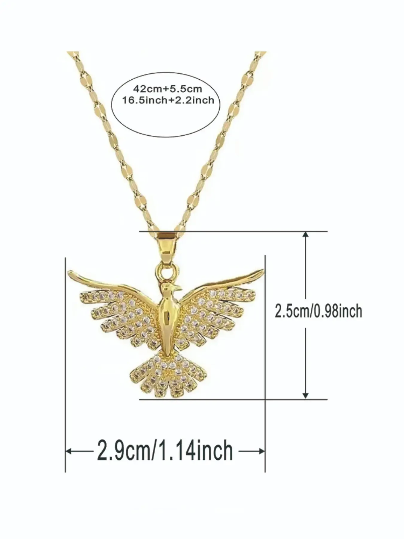 Phoenix Design Pendant Necklace for Women, Chain Necklaces, Fashion Jewelry for Party, Daily Clothing Decor, Trendy All-match & Exquisite Jewelry for Birthday Gift, Modern Versatile Accessories