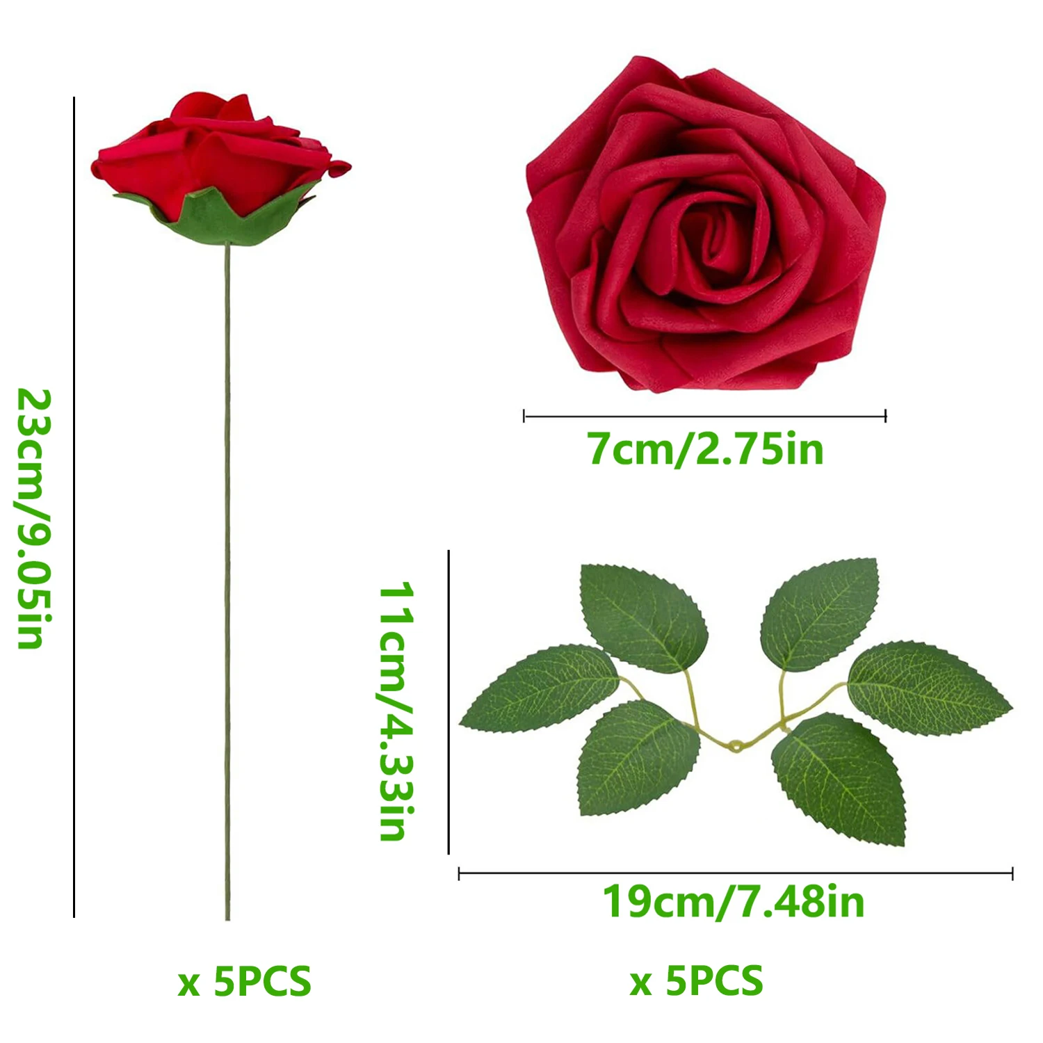 Künstliche Blumen aus PE-Schaum, Rosen für Hochzeitskränze, Brautsträuße, Festdekoration, Zubehör für Haus, Zimmer, Garten, DIY, Günstige Requisiten – Detail 10