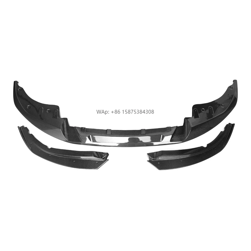 

For G22 Coupe G23 420 430 440 M Sports 2020 2021 Front Lip 3D Style Carbon Fiber Bumper Chin with Splitters Car Fenders