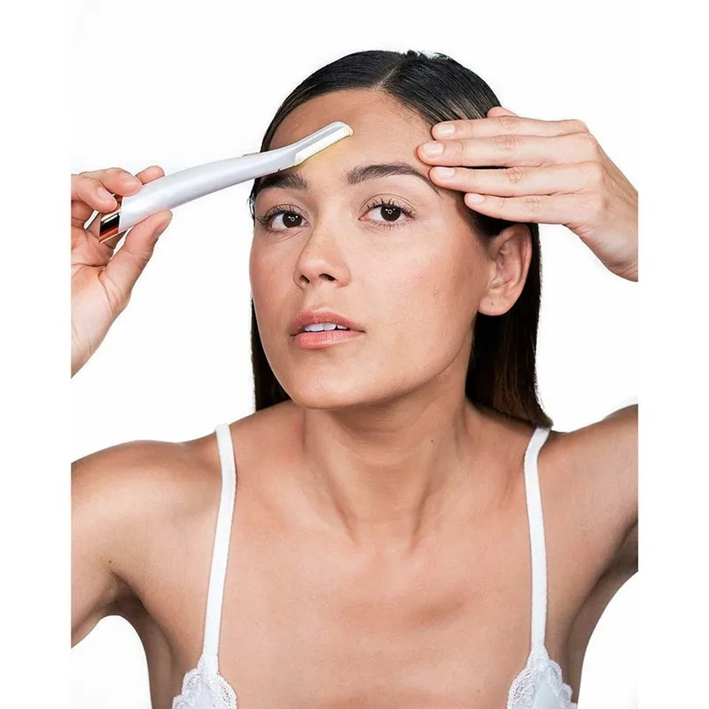 New Models Female Facial Eyebrow Hair Remover LED Luminescence Hair Scraper Shaver Compact Portable Exfoliates Clean Tool