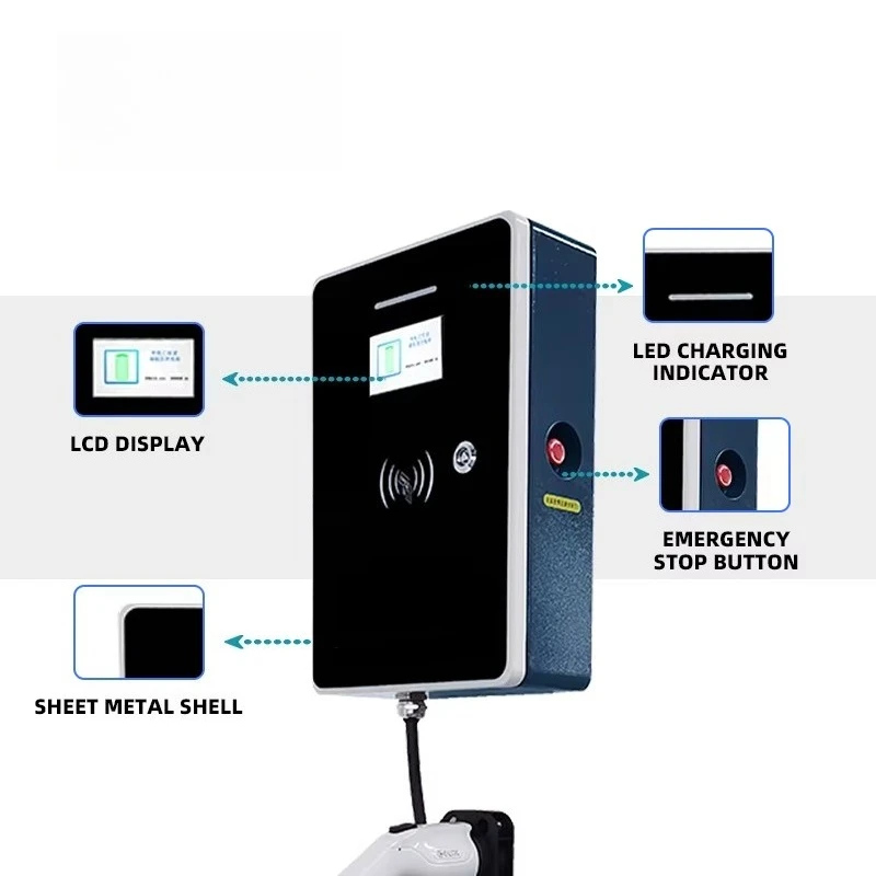 HAIDIRA IP65 Grade AC EV Charger GB/T EVSE Electric Charging Station 7KW 22kw Ev Chargers New Condition with 32A Output Current