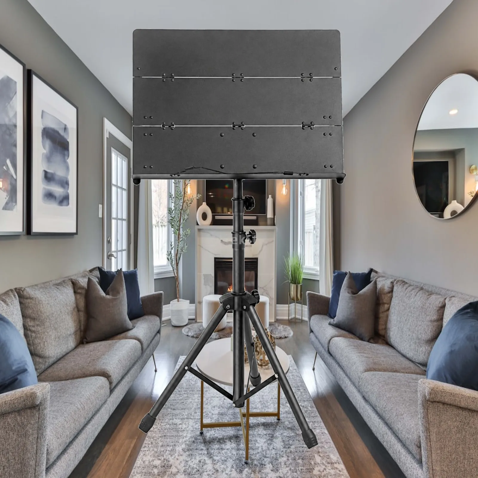 Portable Folding Music Stand Heavy Duty Carbon Steel Sheet Music Rack Adjustable Height 70 to 160 Cm for Standing Seated Artist