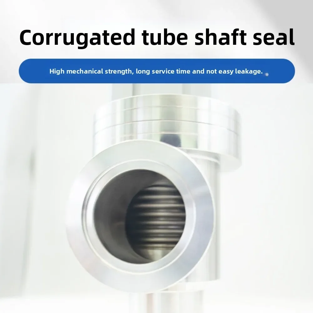 Industrial Pneumatic High Vacuum Flapper Valve 304SS L‑Type KF Quick Installation Angle Valve Vacuum Pipeline
