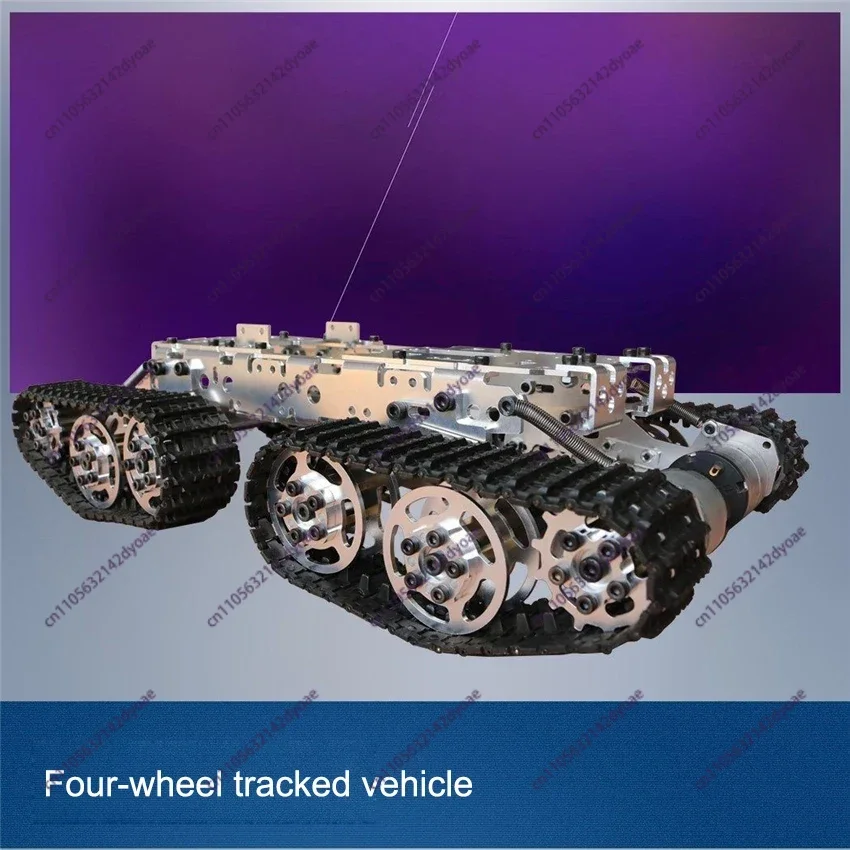 Robot Tank Car Crawler Car Chassis 4WD Smart Tank Car Chassis Shock Absorption Tank Chassis Obstacles Drift Car DIY Toy Parts