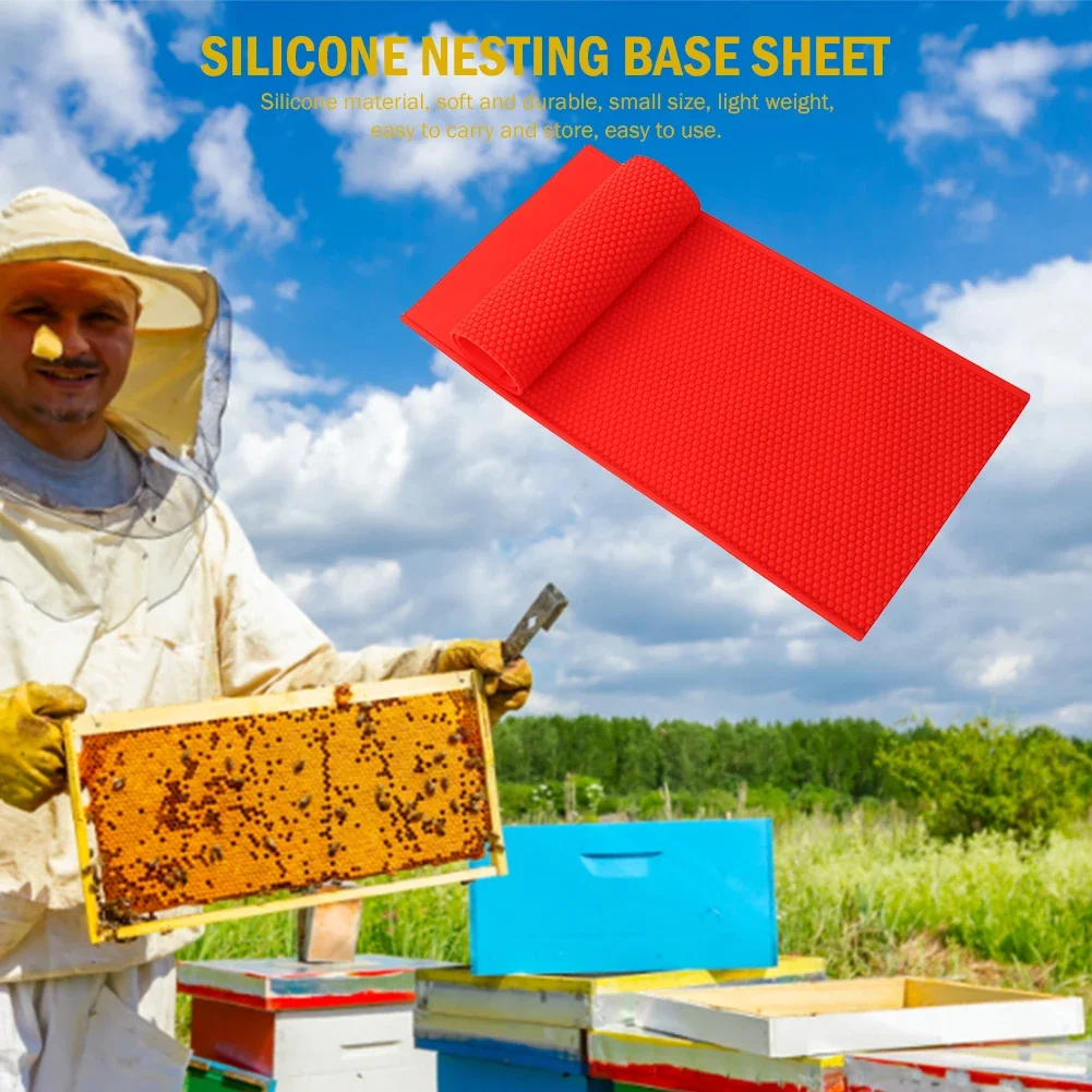 2Pcs Beeswax Press Sheet Mould Flexible Beeswax Embosser Machine Mold Silicone Harmless Handmade Durable Beekeeper Accessories