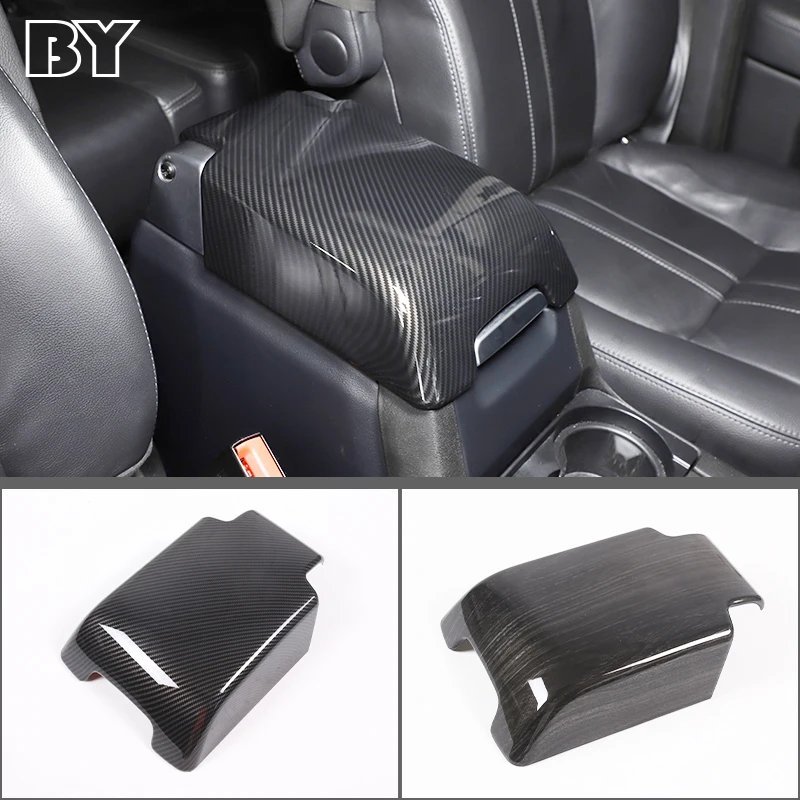 

Car Carbon Fiber Black Center Armrest Box Cover Interior Accessories For Land Rover Discovery 3/4 2004-2016