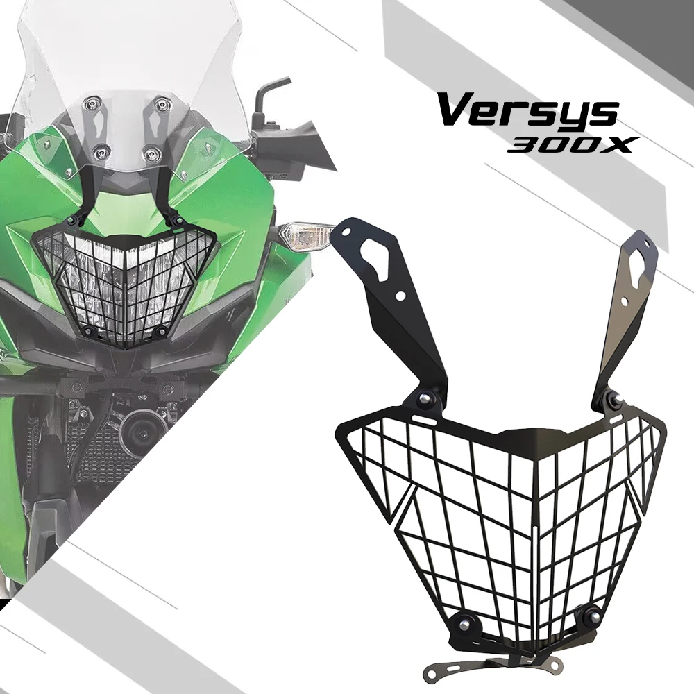 

Motorcycle CNC Headlight Guard Protector Grill Cover For VERSYS-X Versys-x 250 300 ABS 2017-2018-2019-2020-2021-2022-2023-2024 x